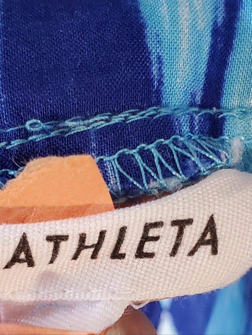 Athleta Blue Ikat Halter Maxi Dress with White Accents - Picture 2 of 12